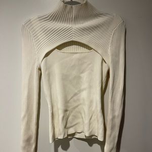 JONATHAN SIMKHAI
RIBBED CUT OUT SWEATER